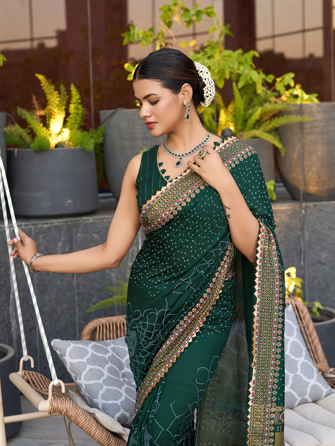 Soft, Stylish & Wedding-Perfect: Cotton Green Sarees for Big & Intimate Weddings