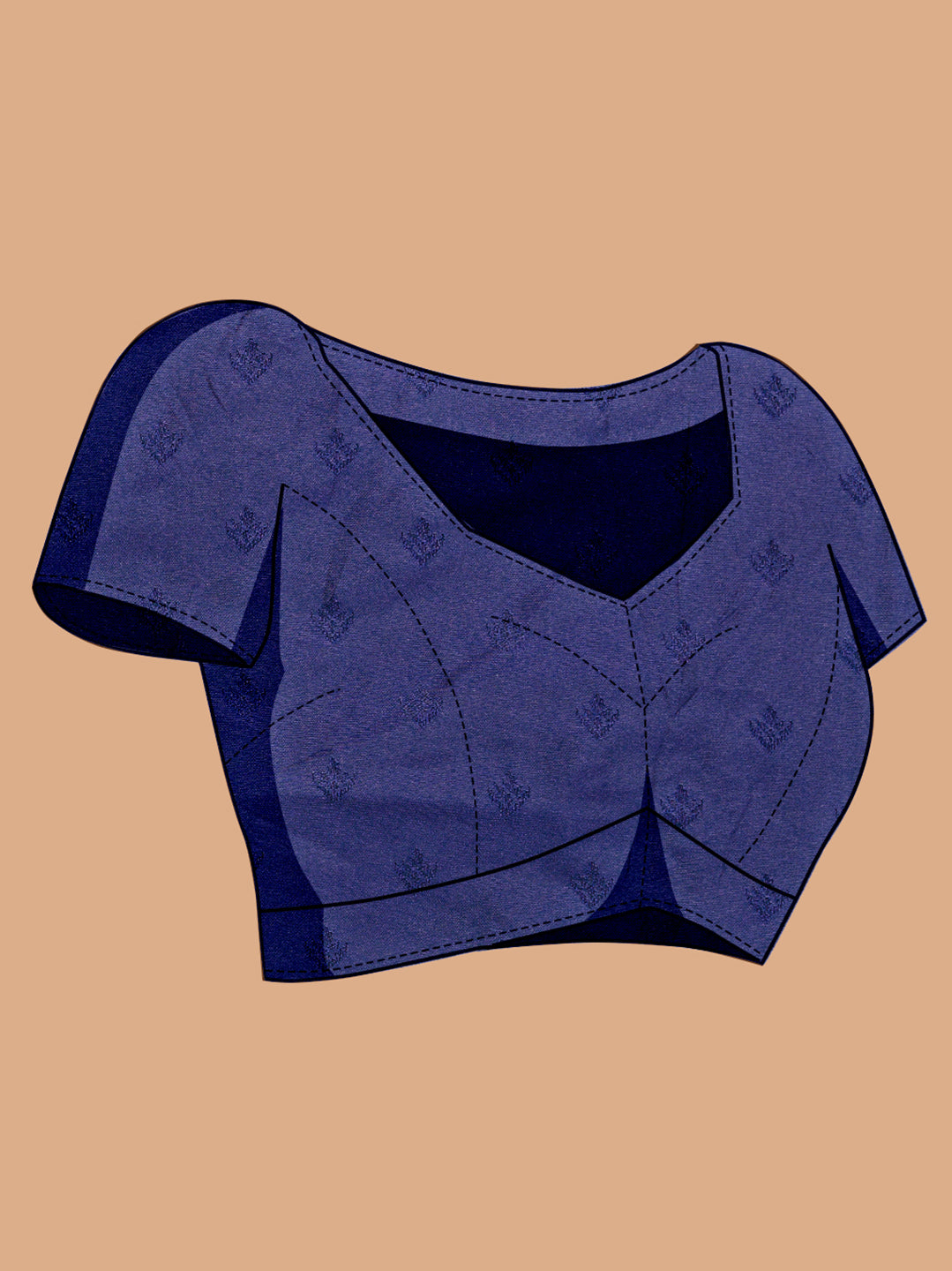 Navy Blue Pure Silk Saree – Double Zari Weaving with Contrast Rich Pallu
