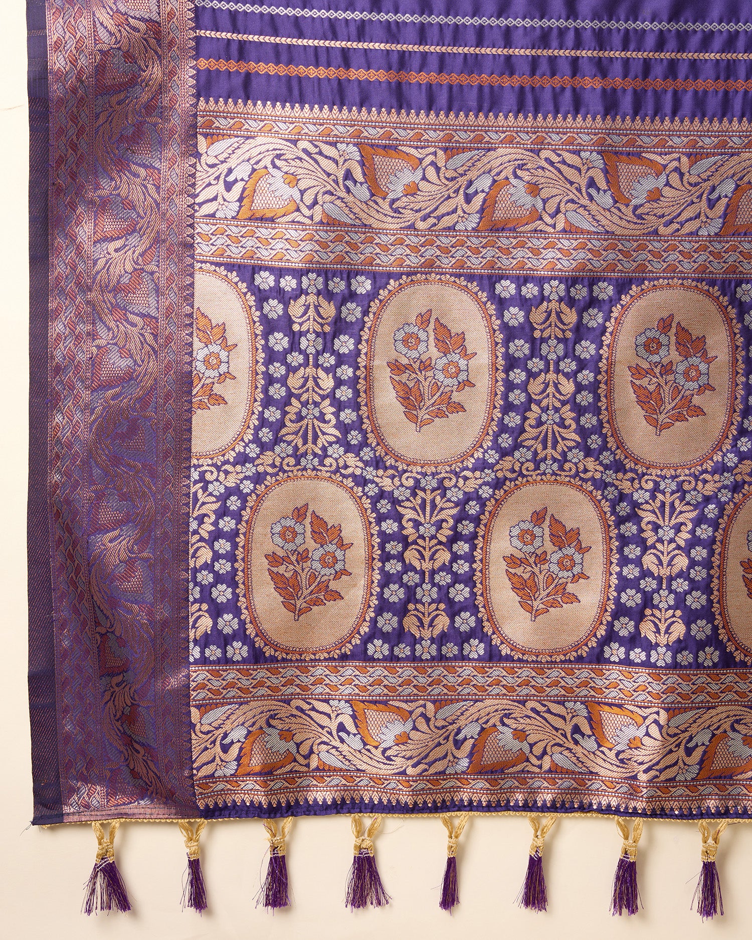 Purple Pure Jacquard with Sona Chandi Zari – A Luxe Weave for Wedding & Festive Couture