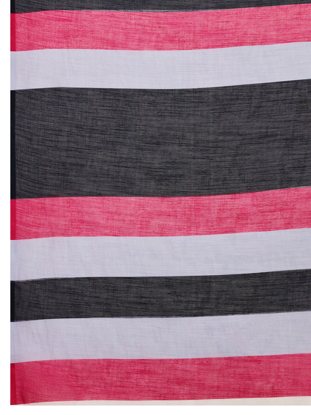 Women's Black Linen Saree with Jari Border and Blouse – Printed All Over Design