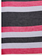 Women's Black Linen Saree with Jari Border and Blouse – Printed All Over Design