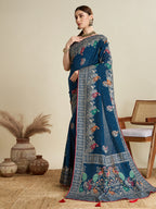 Soft, Airy & Celebration-Ready: Cotton Blue Sarees for Wedding Shenanigans