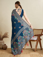 Soft, Airy & Celebration-Ready: Cotton Blue Sarees for Wedding Shenanigans