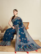Soft, Airy & Celebration-Ready: Cotton Blue Sarees for Wedding Shenanigans