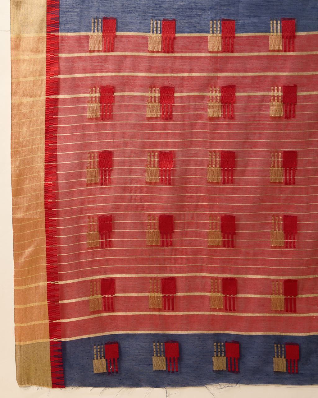 Banarasi Elegance in Breathable Semi Cotton NavyBlue Saree –For All Wedding Celebrations