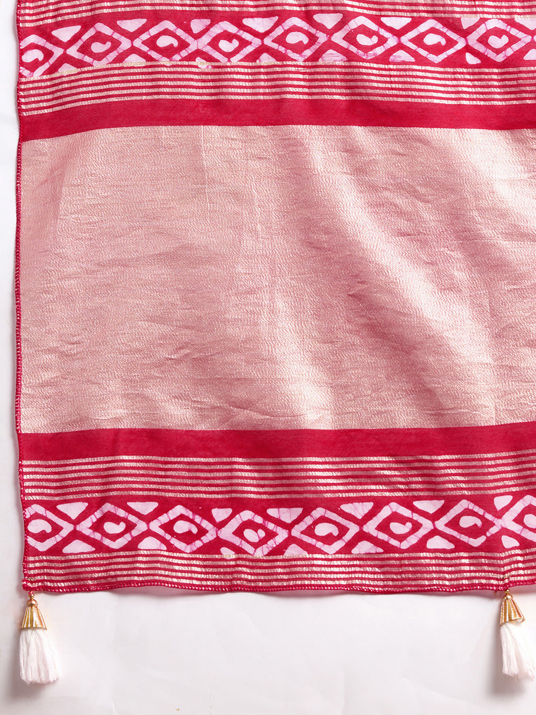 Red Semi-Cotton Sequin Saree – Elegant Choice for Intimate & Grand Weddings