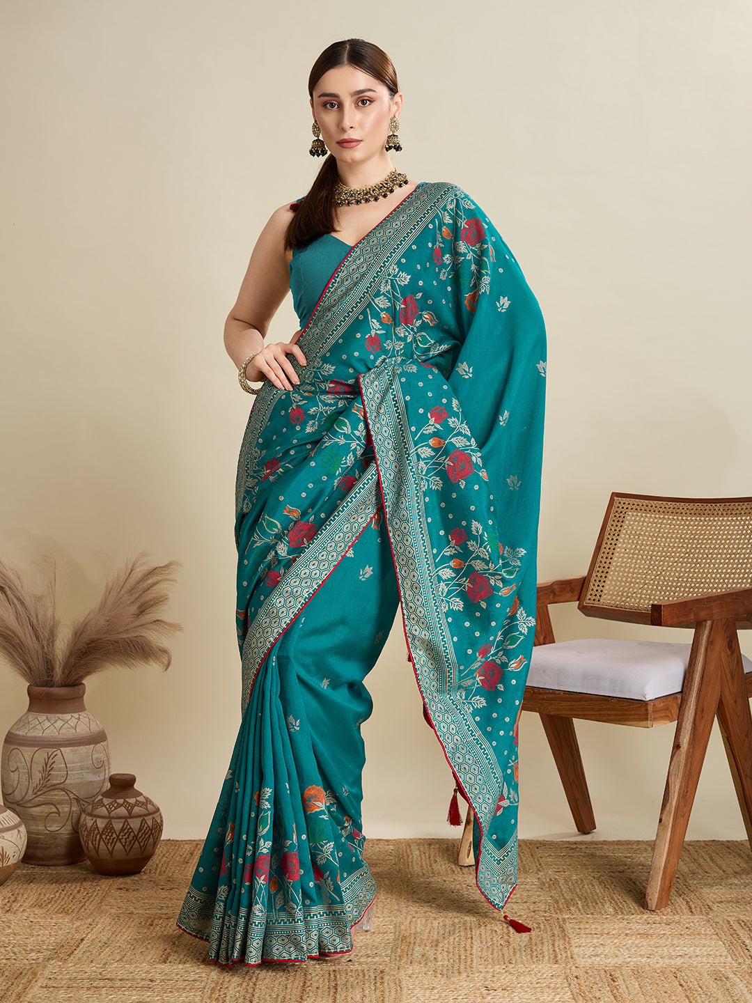Blue Soft, Stylish & Wedding-Ready: Breathable Cotton Saree for Women