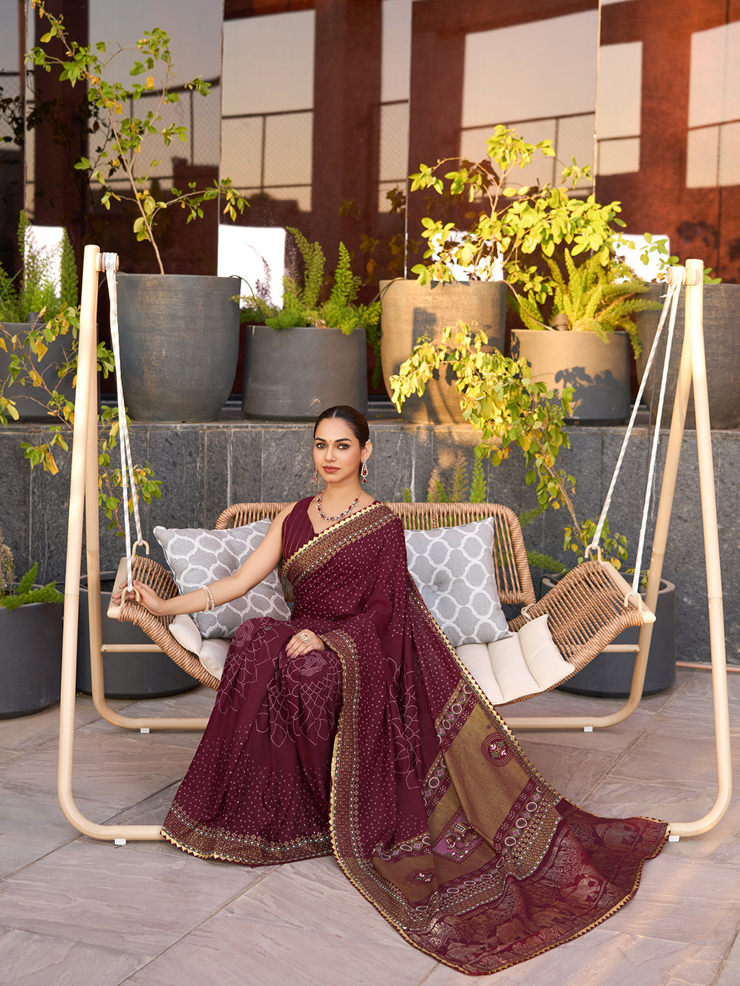 Soft, Stylish & Wedding-Perfect: Cotton Maroon Sarees for Big & Intimate Weddings