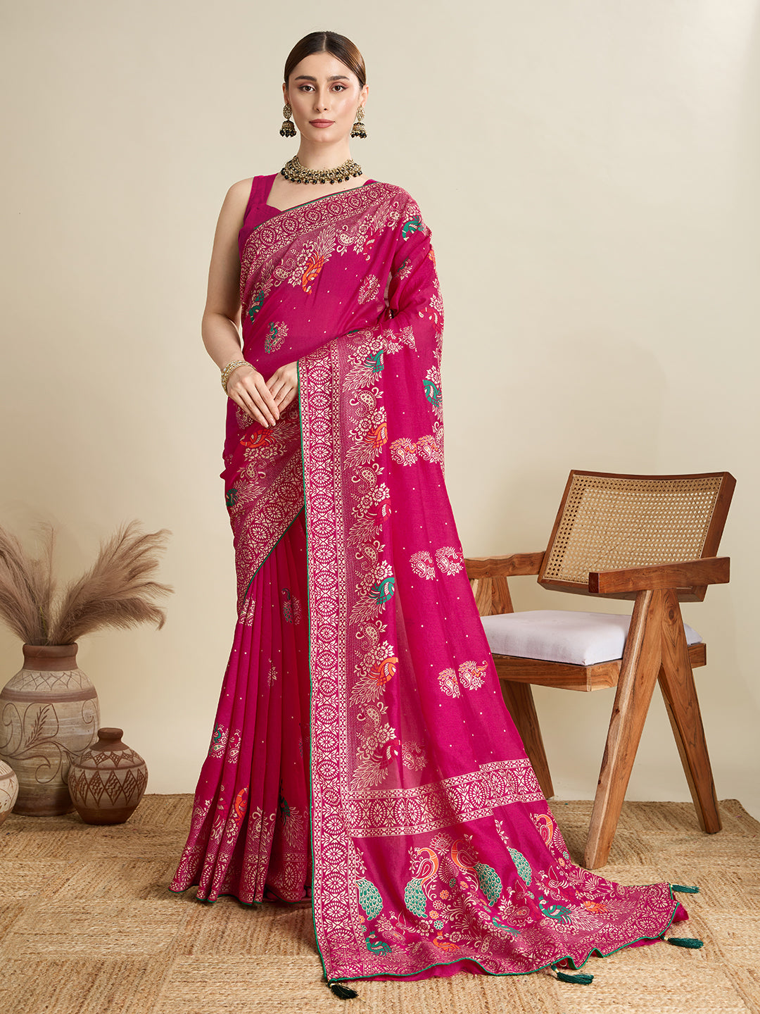 Soft, Airy & Celebration-Ready: Cotton Pink Sarees for Wedding Shenanigans