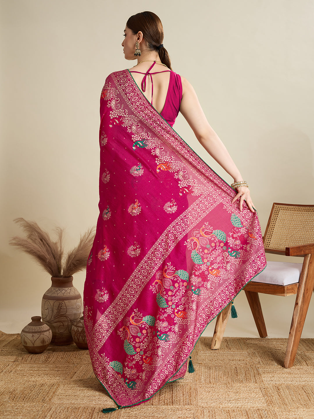 Soft, Airy & Celebration-Ready: Cotton Pink Sarees for Wedding Shenanigans