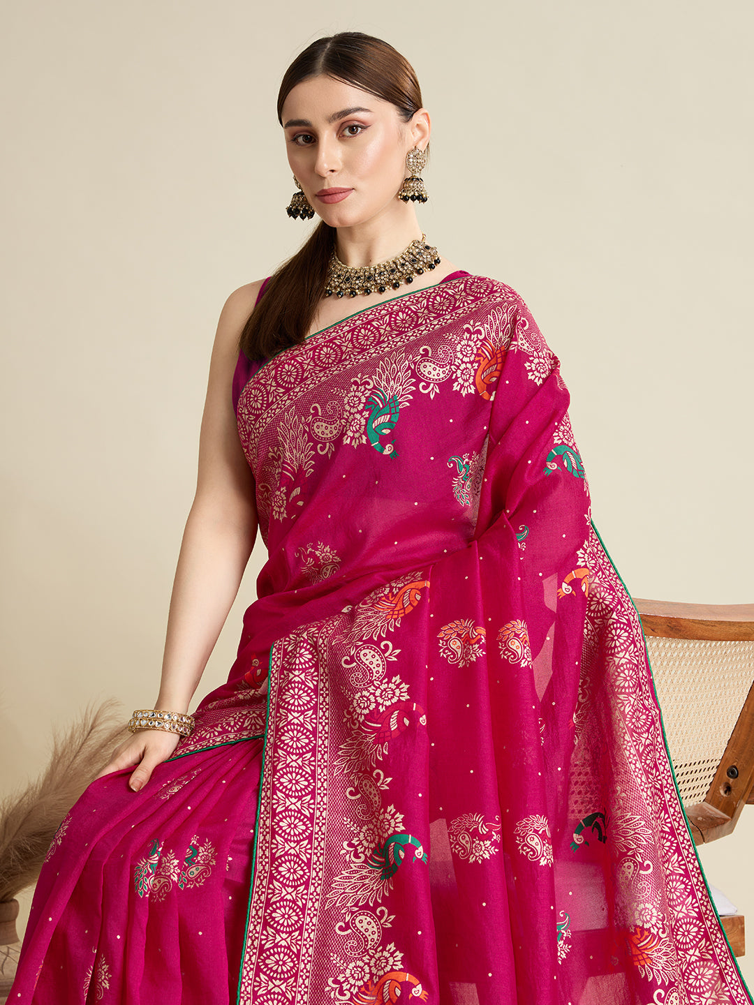 Soft, Airy & Celebration-Ready: Cotton Pink Sarees for Wedding Shenanigans