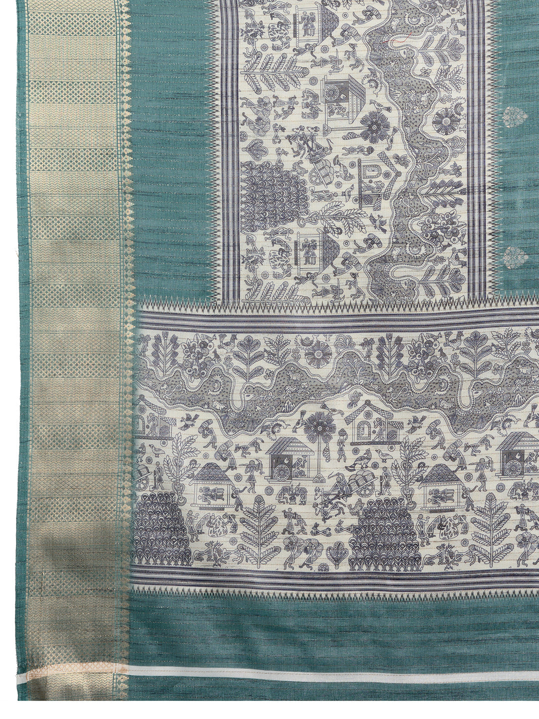 Soft, Breathable & Celebration-Ready: Semi Cotton Rama Green Sarees with Butti & Jacquard Elegance