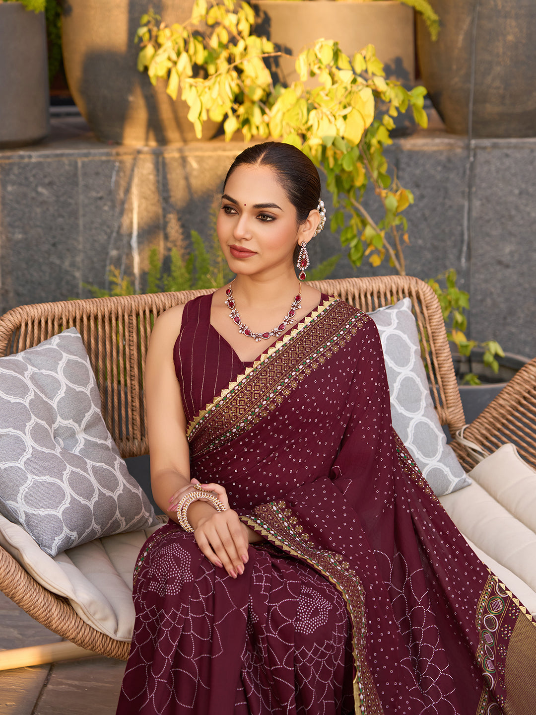Soft, Stylish & Wedding-Perfect: Cotton Maroon Sarees for Big & Intimate Weddings
