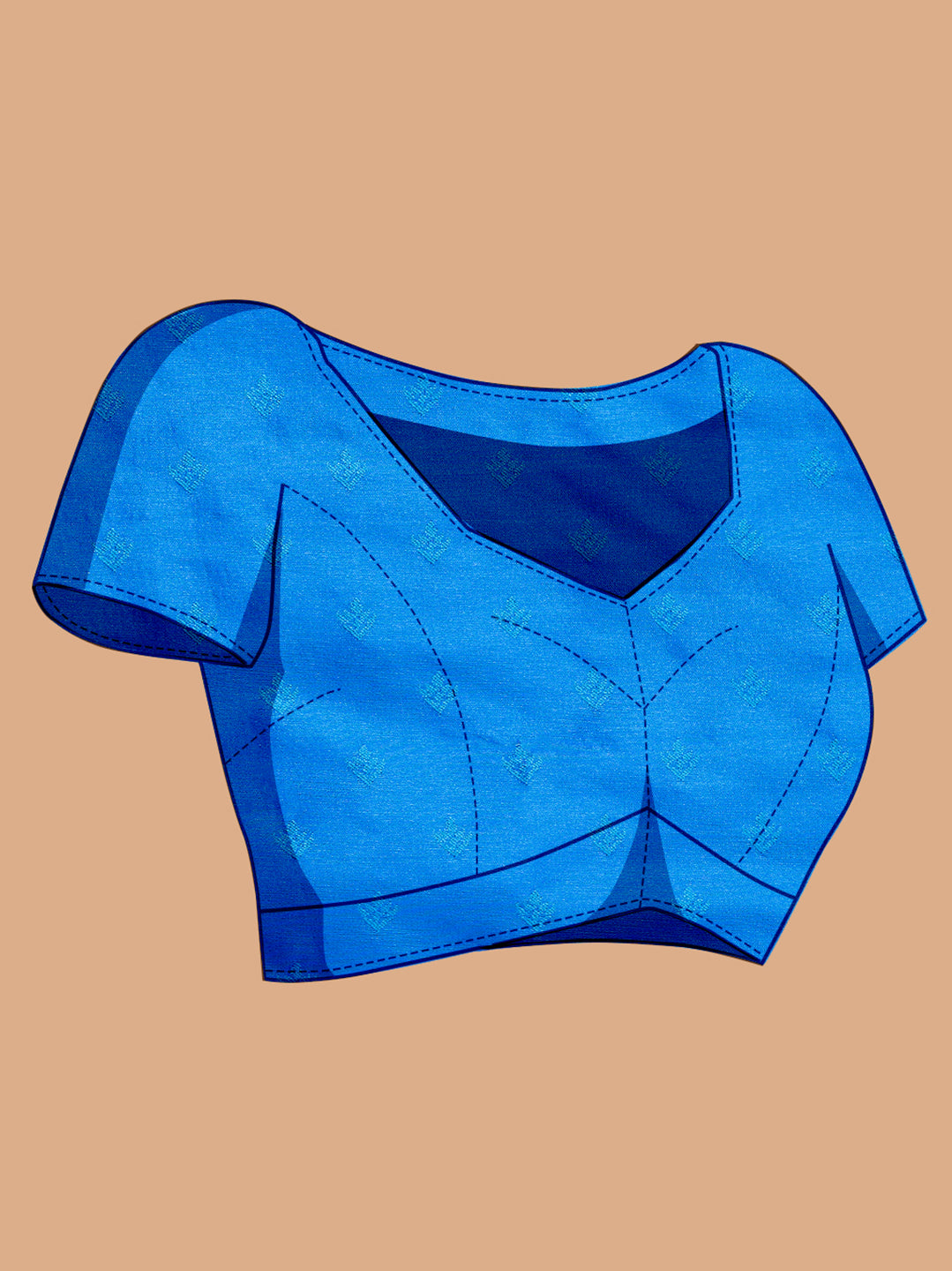Blue Pure Silk Saree – Double Zari Weaving with Contrast Rich Pallu