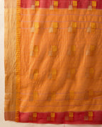 Banarasi Elegance in Breathable Semi Cotton Red Saree –For All Wedding Celebrations