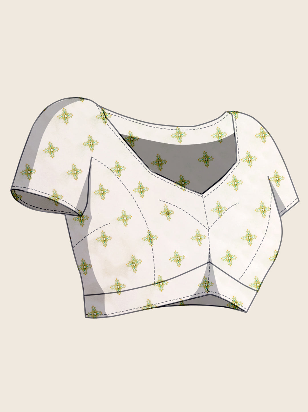 Pista Semi-Cotton Saree with Zari Border – Soft, Traditional & Elegant