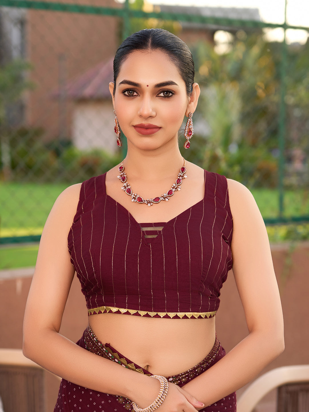 Soft, Stylish & Wedding-Perfect: Cotton Maroon Sarees for Big & Intimate Weddings