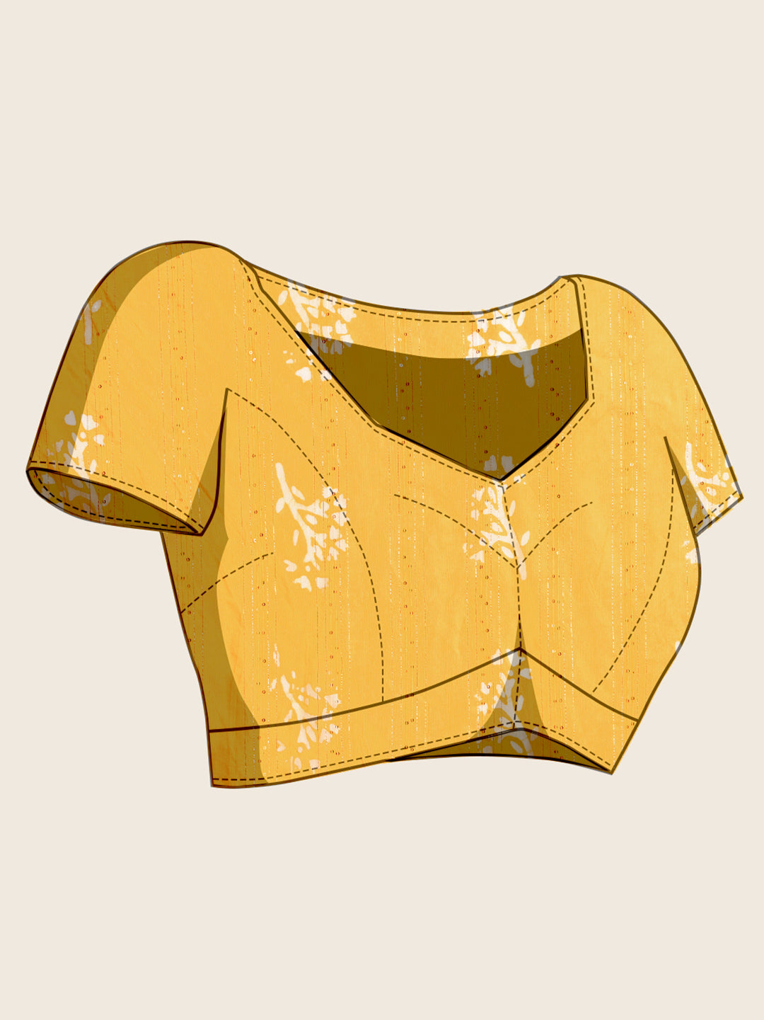 Yellow Semi-Cotton Sequin Saree – Elegant Choice for Intimate & Grand Weddings