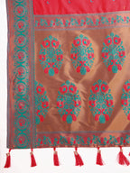 Be Wedding & Festive Ready with Our New PURE Jacquard Red Saree Collection