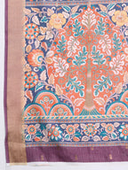 Soft, Breathable & Celebration-Ready: Semi Cotton Blue Sarees with Butti & Jacquard Elegance