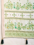 Pista Semi-Cotton Saree with Zari Border – Soft, Traditional & Elegant