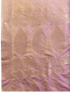 Lavender Soft Banarasi Silk Saree Featuring Meenakari Zari Weaving & Tassels on Pallu