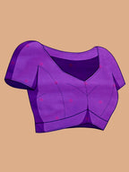 Purple Soft Banarasi Silk Saree Featuring Meenakari Zari Weaving & Tassels on Pallu