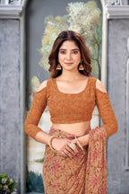 Classic Printed Saree – Breathable Fabric with Eye-Catching Prints Petite Sarees