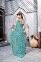 Green Classic Printed Saree – Breathable Fabric with Eye-Catching Prints Petite Sarees