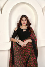 Maroon Classic Printed Saree – Breathable Fabric with Eye-Catching Prints Petite Sarees
