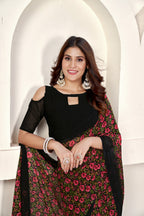 Maroon Classic Printed Saree – Breathable Fabric with Eye-Catching Prints Petite Sarees