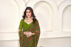 Green Classic Printed Saree – Breathable Fabric with Eye-Catching Prints Petite Sarees