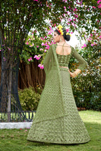 Pista Net Lehenga Choli – Stylish Traditional Outfit for Weddings & Celebrations Semi-Stitched