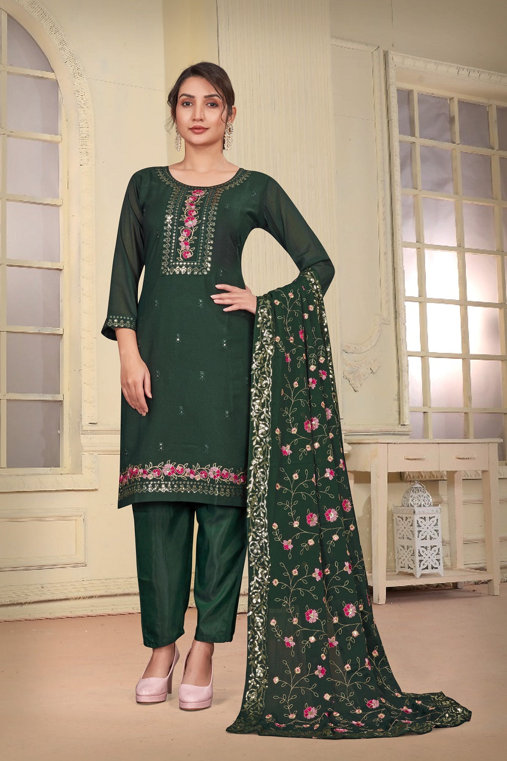 Women’s Green Kurta Set – Elegant Ethnic Wear for Weddings, Parties & Festive Occasions
