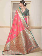 Pink Art Silk Saree for Women – Elegant Ethnic Wear