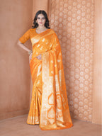 Mustard Silk Saree for Women – Elegant Traditional Ethnic Wear
