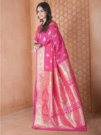 Pink Silk Saree for Women – Elegant Traditional Ethnic Wear