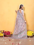 Silk Saree for Women – Elegant Grey Traditional Ethnic Wear