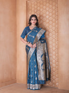 Blue Silk Saree for Women – Elegant Traditional Ethnic Wear