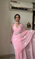 Pink Ready-to-Wear Saree for Women – Pre-Stitched Elegant Ethnic Wear
