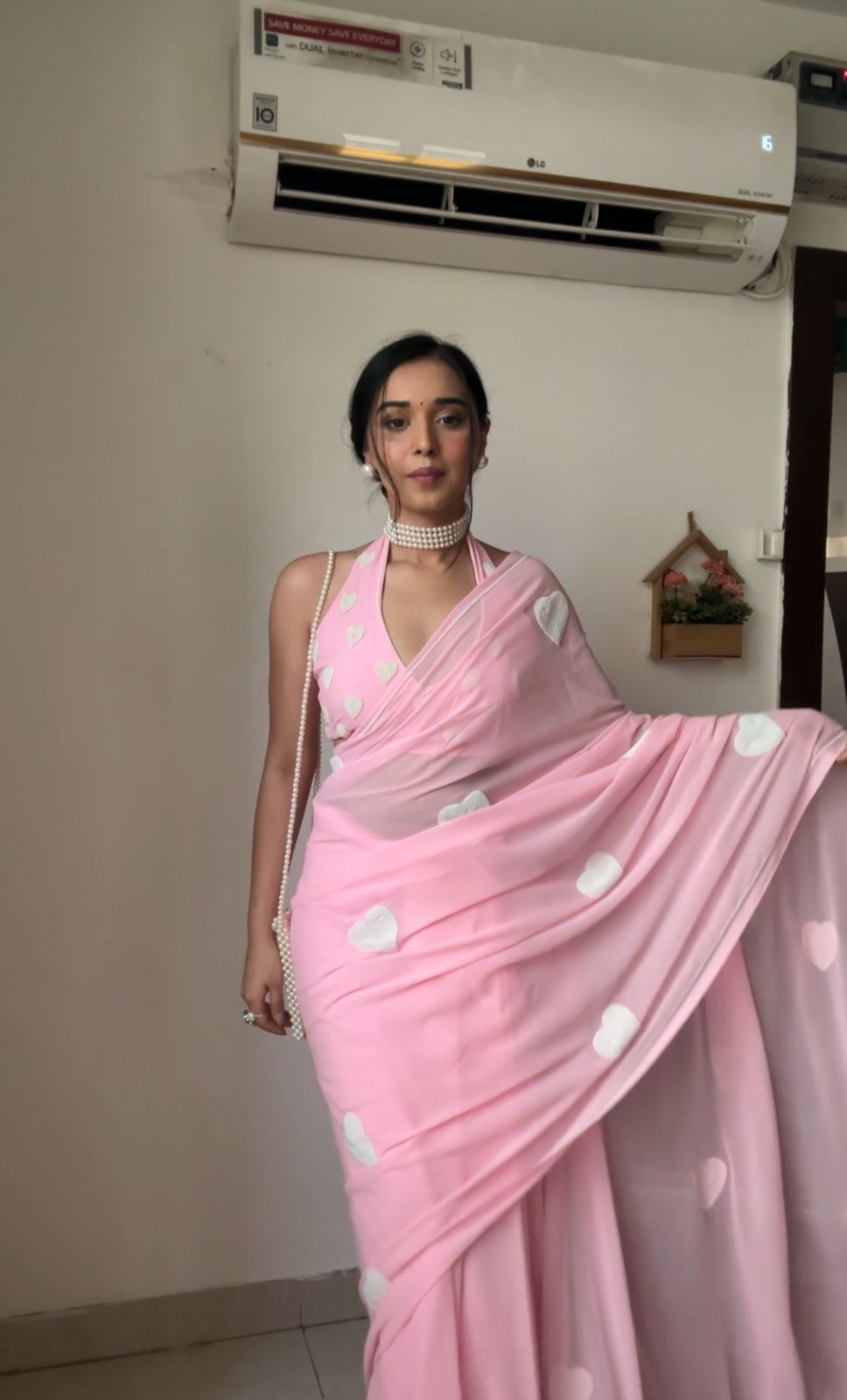 Pink Ready-to-Wear Saree for Women – Pre-Stitched Elegant Ethnic Wear