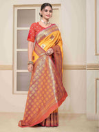 Mustard Art Silk Saree for Women – Elegant Ethnic Wear