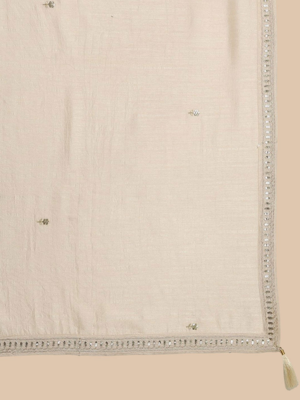 Women's Cream Silk Embroidered Kurta Set with Graceful Dupatta