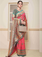 Pink Art Silk Saree for Women – Elegant Ethnic Wear