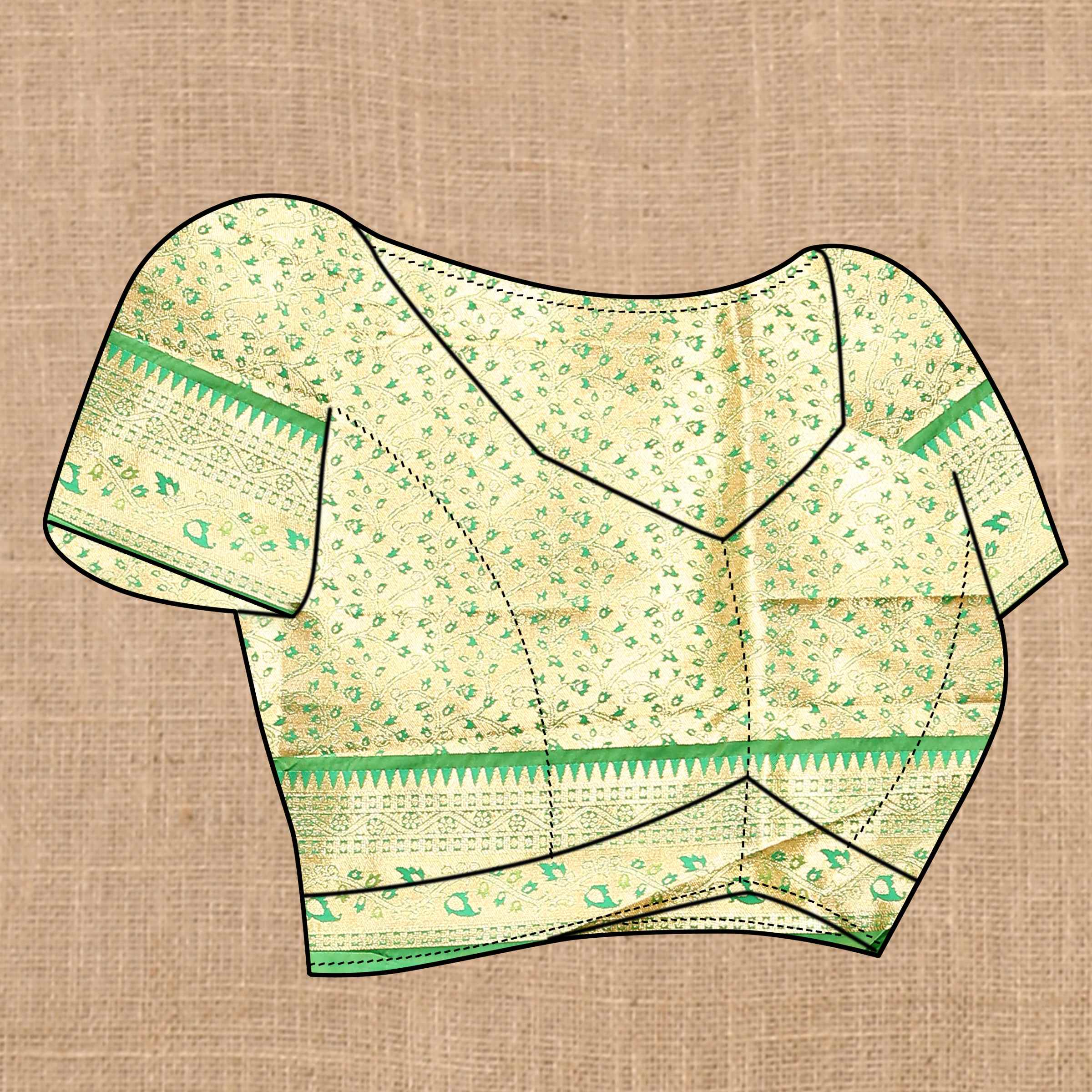 Lemon Yellow Soft Silk Saree with All-Over Zari Motifs, Contrast Rich Pallu & Brocade Blouse