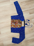 Bandhej Prin Blue Faux Georgette Lehenga Choli Set with Gotta Patti & Gamthi Embroidery (Stitched)