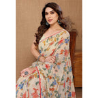 Peach Georgette Ready-to-Wear Saree for Women – Elegant Pre-Stitched Ethnic Wear