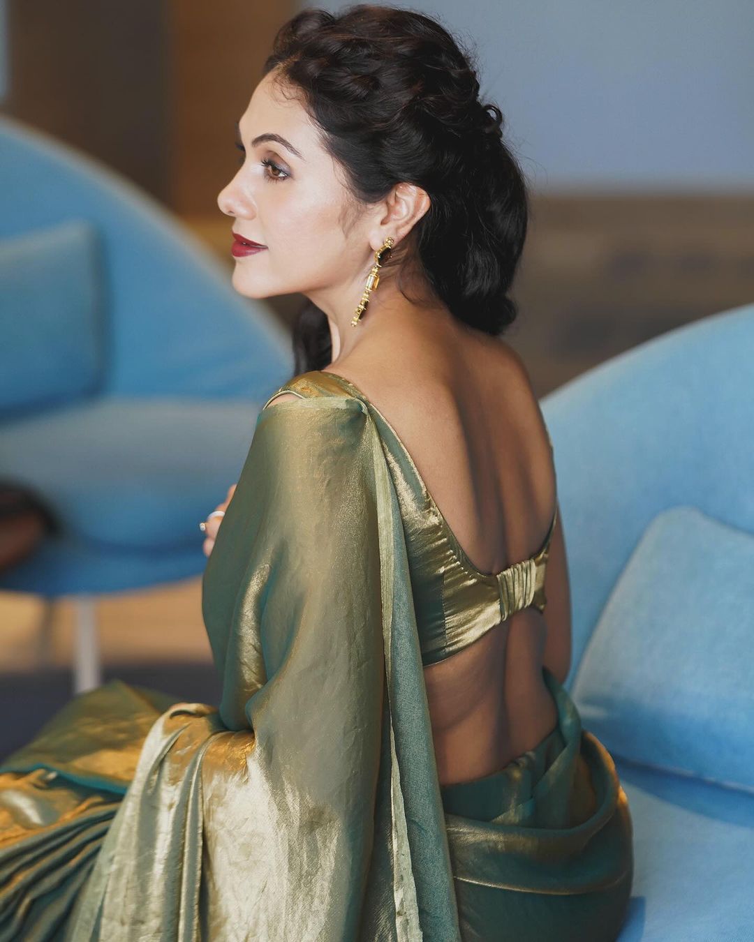 Silk Green Ready-to-Wear Saree for Women – Elegant Pre-Stitched Ethnic Wear