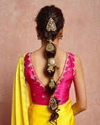 Yellow Ready-to-Wear Saree for Women – Elegant Pre-Stitched Ethnic Wear