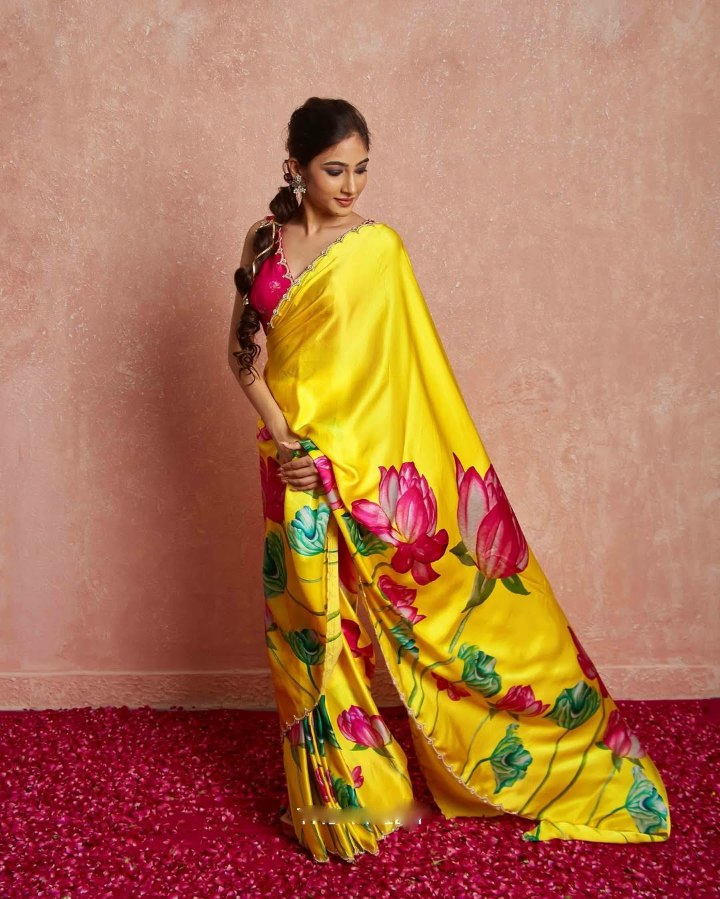 Yellow Ready-to-Wear Saree for Women – Elegant Pre-Stitched Ethnic Wear